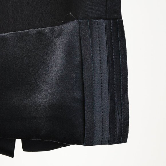 L.A.M.B. Vintage Black Wool and Satin Pencil Skirt - Picture 6 of 10